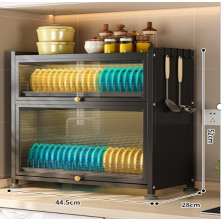 ORGANIZADOR DE LOZA 2NIVELES CON TAPA 44